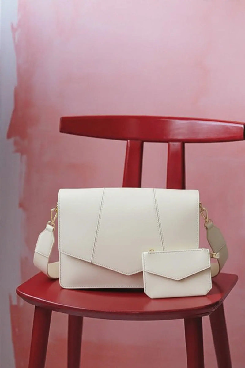 Ekru Cüzdan Detaylı Kadın Çanta  Mısırlı 1951