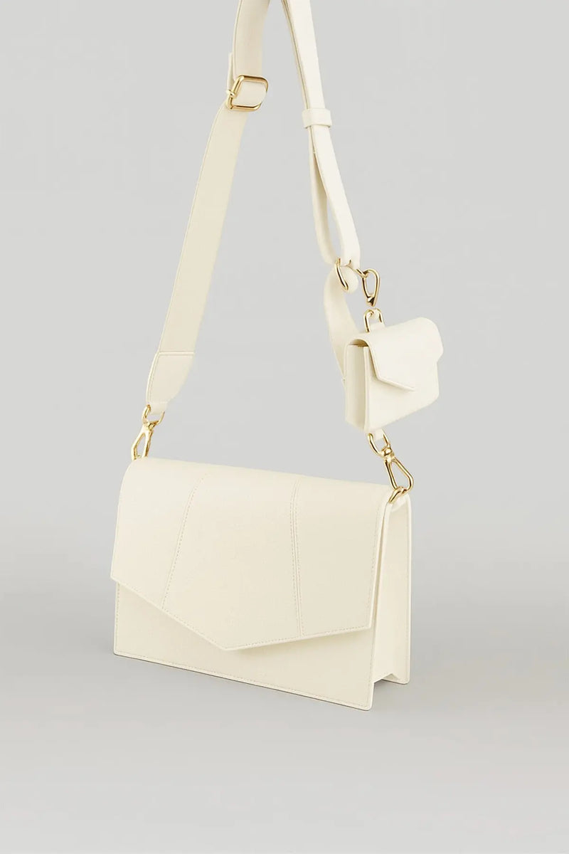 Ekru Cüzdan Detaylı Kadın Çanta  Mısırlı 1951