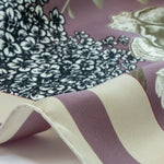 Koyu Pembe Çiçek Bahçesi İpek Eşarp  Mısırlı 1951