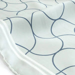 Açık Gri Dalga Desenli İpek Eşarp  Mısırlı 1951