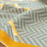 Gri Şeftali Zincir Motifli İpek Eşarp  Mısırlı 1951