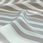 Gri Geometrik Çizgili İpek Eşarp  Mısırlı 1951