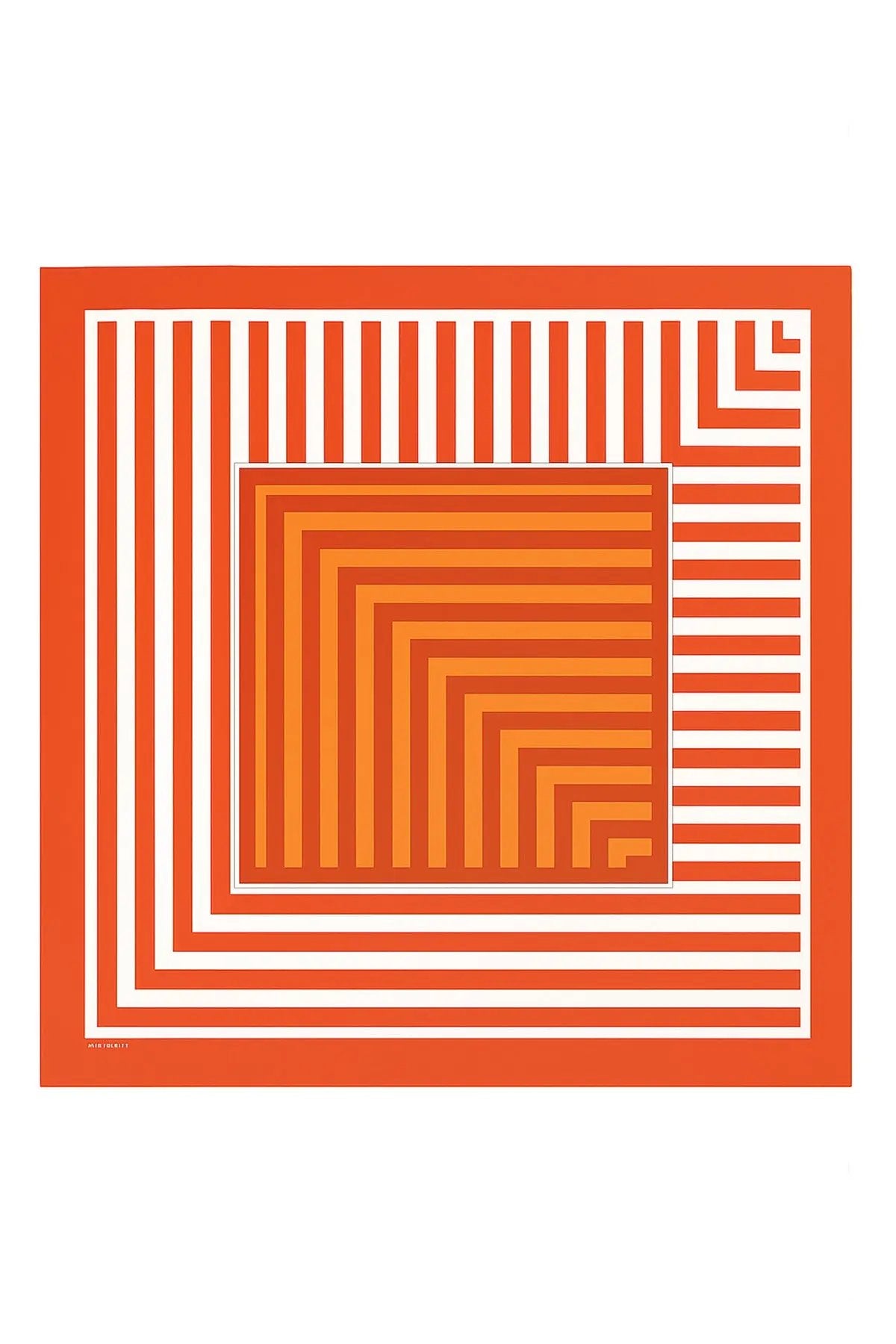 Kırmızı Çizgili İpek Eşarp  Mısırlı 1951