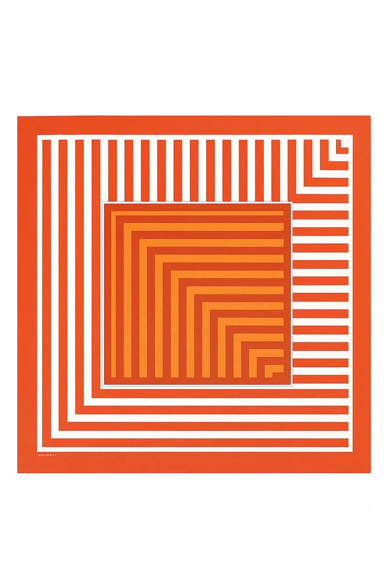 Kırmızı Çizgili İpek Eşarp  Mısırlı 1951