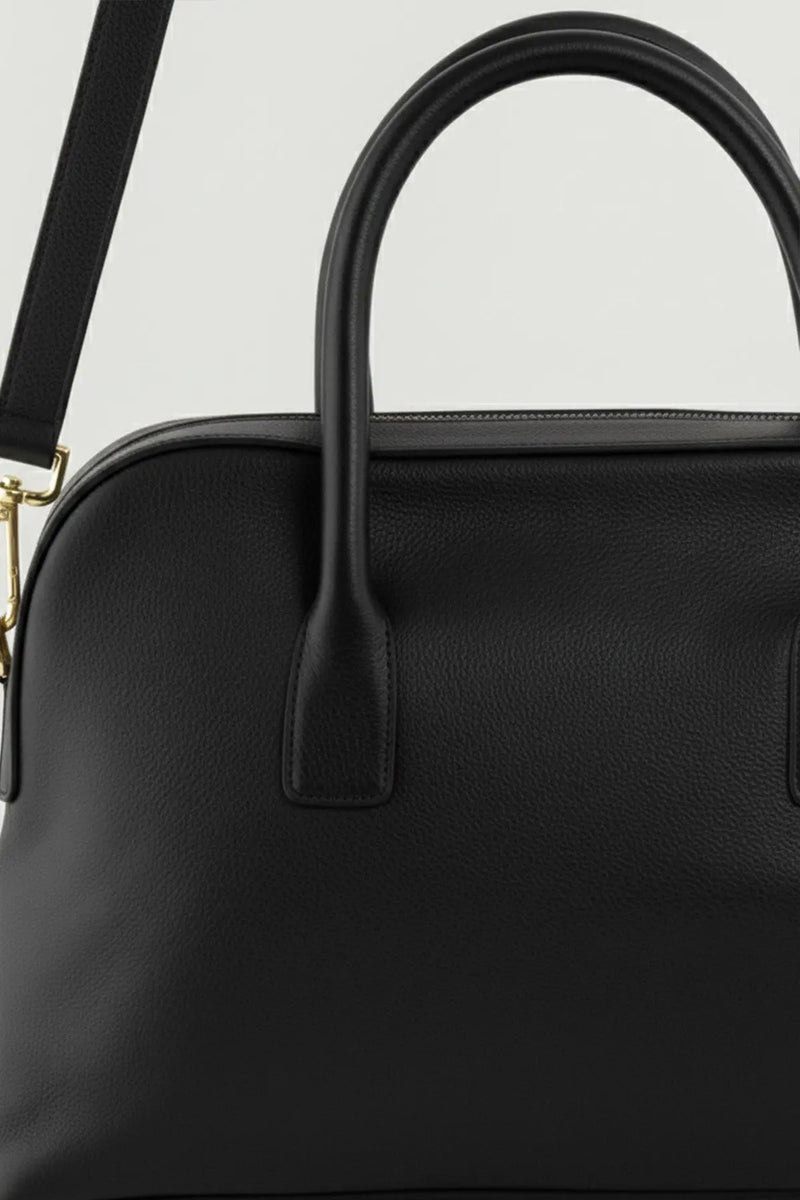 Siyah Çift Saplı El ve Omuz Çantası  Mısırlı 1951