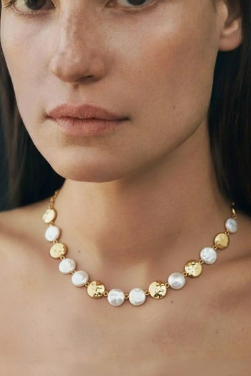 İnci ve Gold Materyalli Mix Kolye  Mısırlı 1951