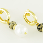 Gold Halka ve İnci Detaylı Küpe  Mısırlı 1951