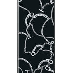 Siyah Zincir Motifli İpek Şal  Mısırlı 1951