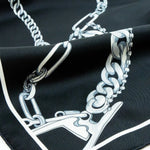 Siyah Zincir Motifli İpek Şal  Mısırlı 1951