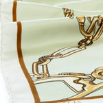 Su Yeşili Zincir Motifli İpek Şal  Mısırlı 1951