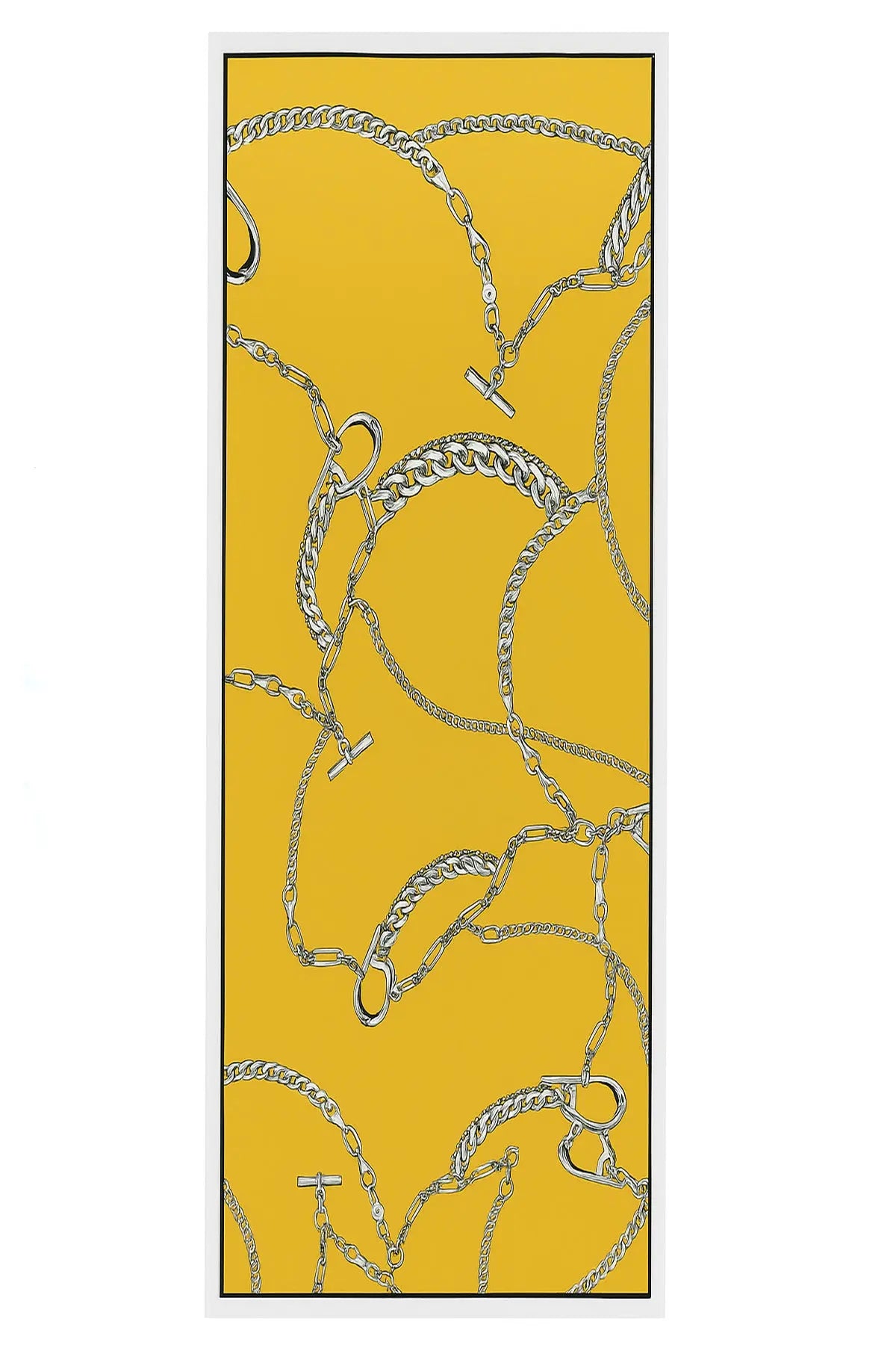 Hardal Zincir Motifli İpek Şal  Mısırlı 1951