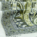 Haki Açık Yeşil Barok Desen İpek Şal  Mısırlı 1951