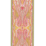 Mint Turuncu Barok Desen İpek Şal  Mısırlı 1951