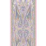 Pembe Mavi Barok Desen İpek Şal  Mısırlı 1951