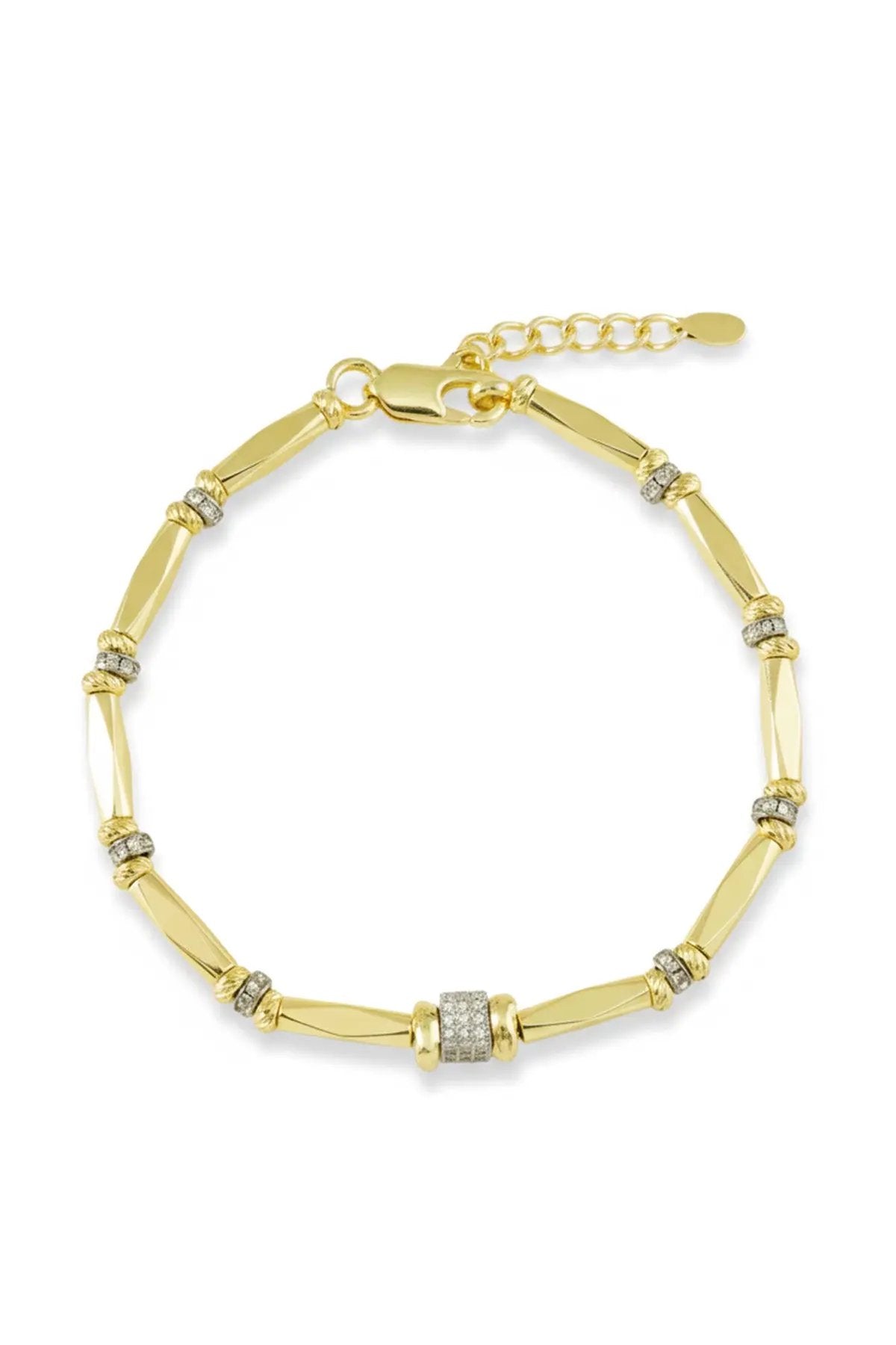 Gold Zirkon Taş Detaylı Bileklik  Mısırlı 1951