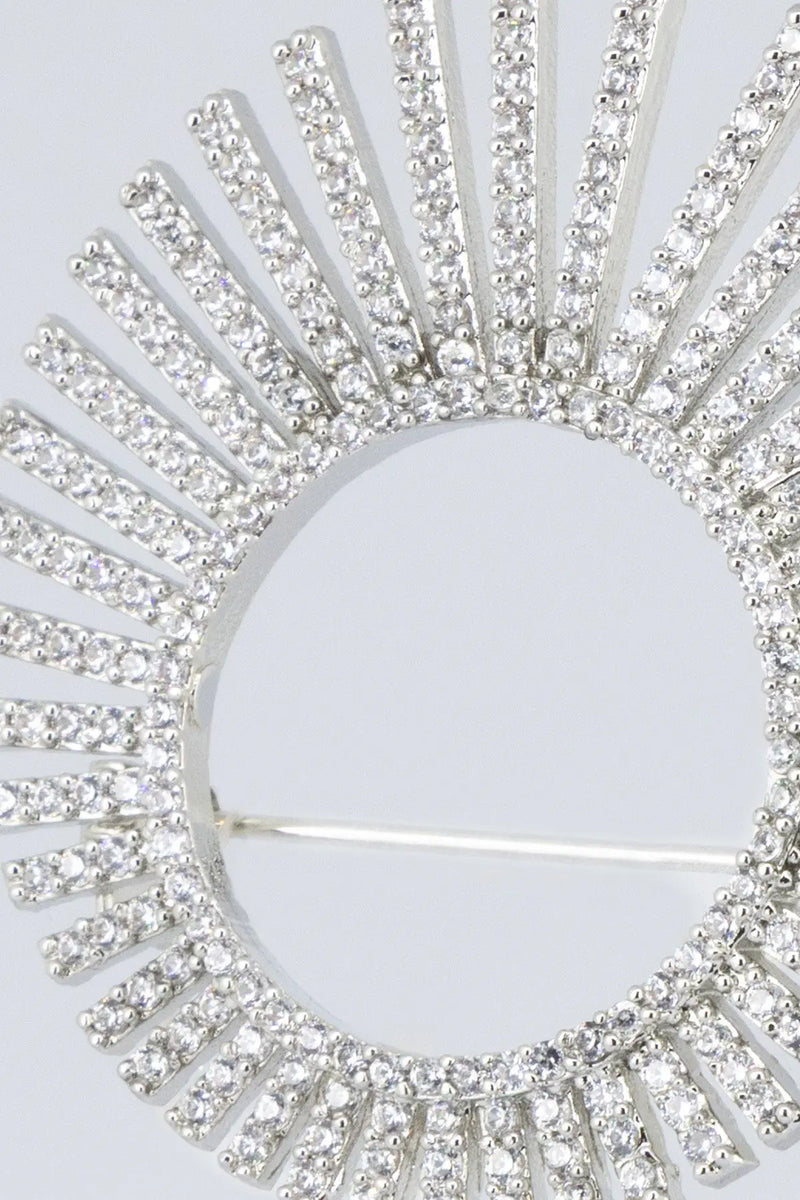 Silver Kristal Işık Çemberi Broş  Mısırlı 1951