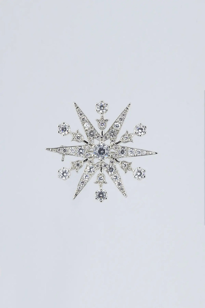 Silver Işıltılı Kutup Yıldızı Broş  Mısırlı 1951