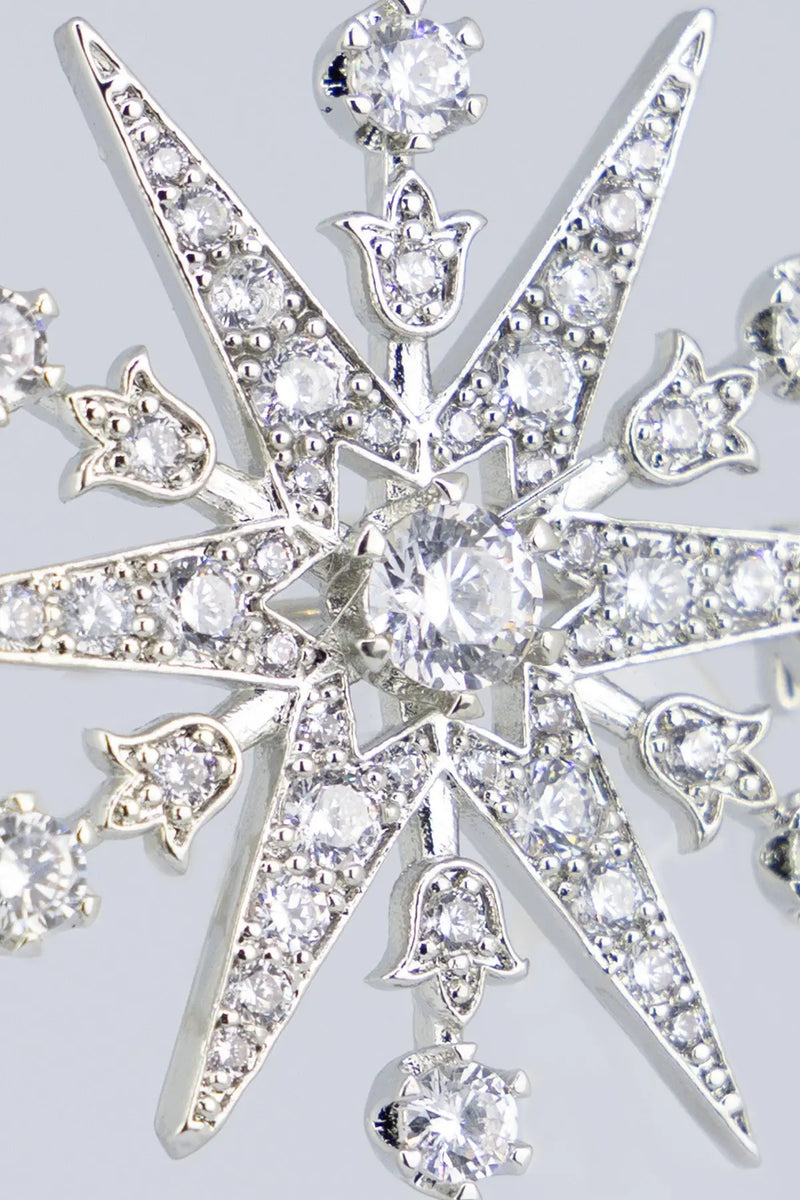 Silver Işıltılı Kutup Yıldızı Broş  Mısırlı 1951