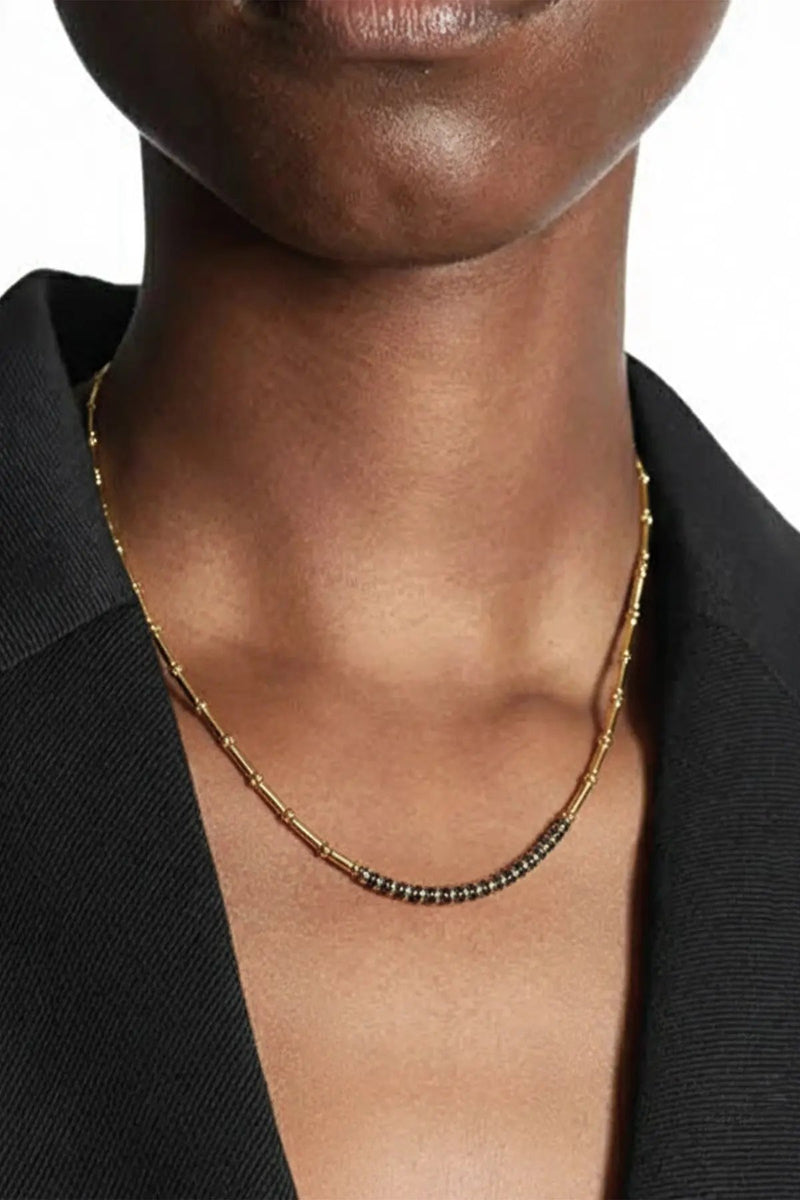 Gold Silver Taş Halkalı Kolye  Mısırlı 1951