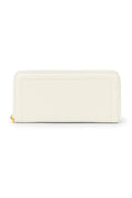 Ekru Fermuarlı Deri Kadın Cüzdan