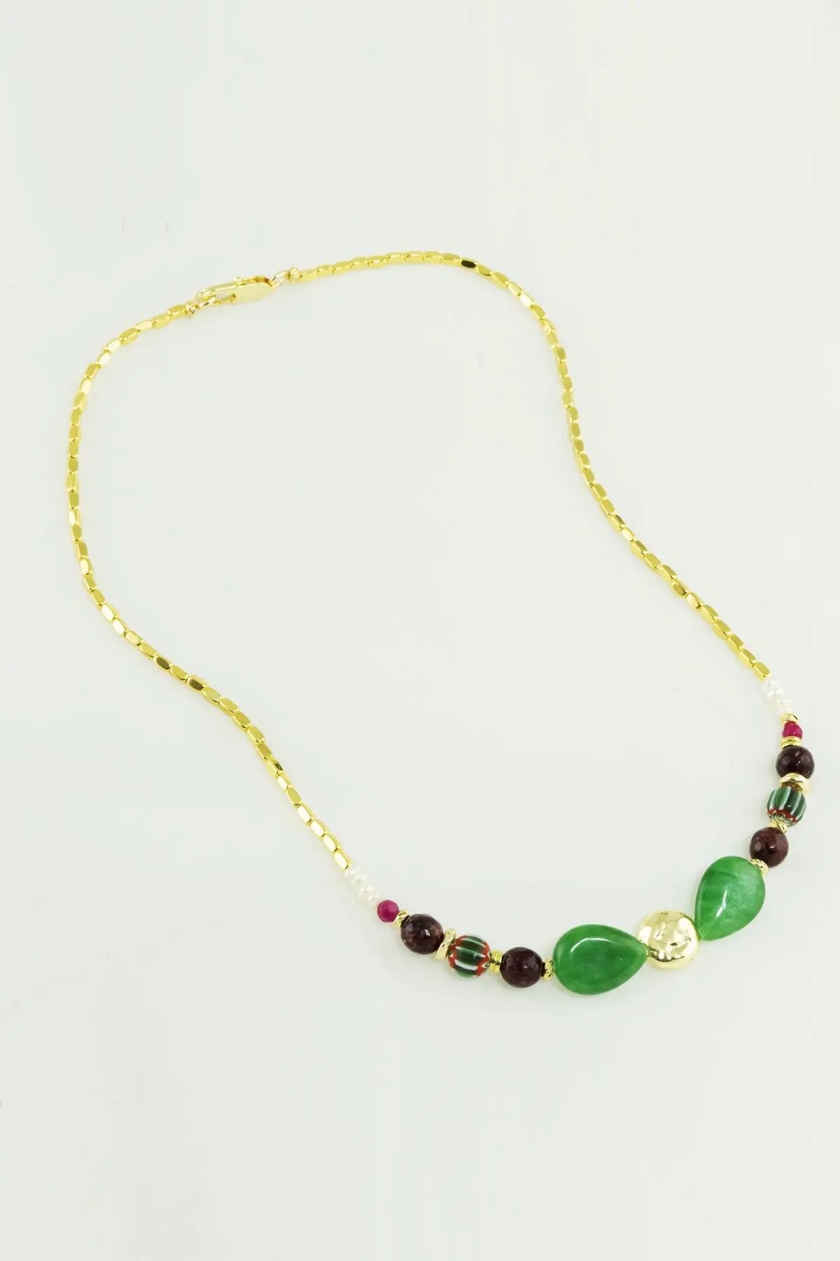 Multicolor Doğal Taş Detaylı Kolye  Mısırlı 1951