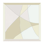 Ekru Camel Renk Bloklu İpek Eşarp  Mısırlı 1951