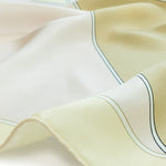 Ekru Camel Renk Bloklu İpek Eşarp  Mısırlı 1951