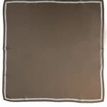 Kahverengi Kenarı Geometrik Desenli İpek Eşarp  Mısırlı 1951