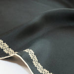 Siyah Kenarı Geometrik Desenli İpek Eşarp  Mısırlı 1951