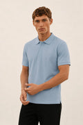 Açık Mavi Polo Yaka Triko Erkek T-Shirt