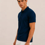 Lacivert Polo Yaka Triko Erkek T-Shirt  Mısırlı 1951