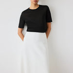 Beyaz Yüksek Bel Midi Boy Etek  Mısırlı 1951