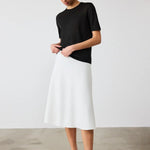 Beyaz Yüksek Bel Midi Boy Etek  Mısırlı 1951