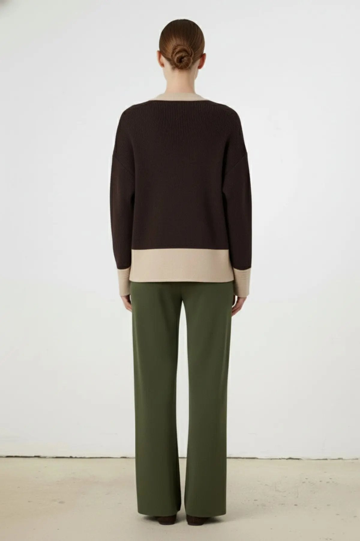 Yeşil Cep Detaylı Fermuarlı Kadın Pantolon  Mısırlı 1951