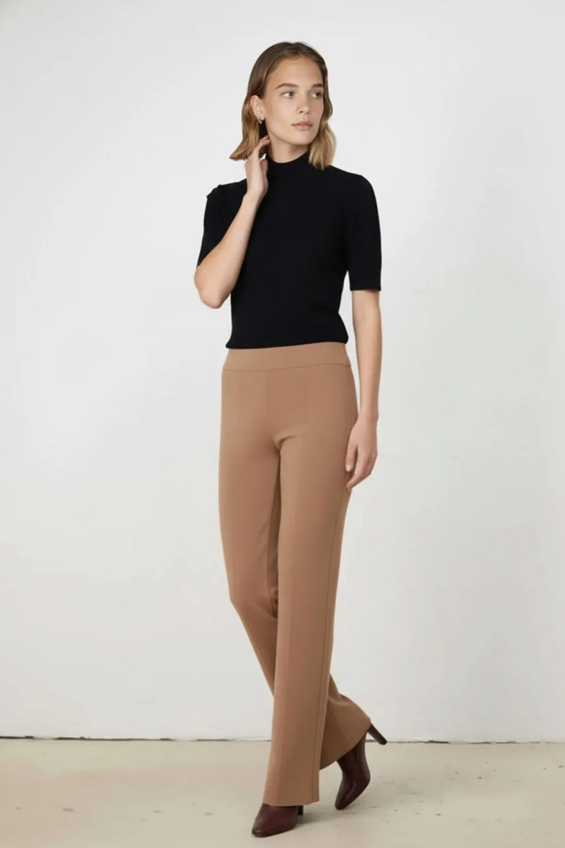 Karamel Nervürlü Yüksek Bel Kadın Pantolon  Mısırlı 1951