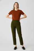 Yeşil Nervür Dikişli Cep Detaylı Kadın Pantolon