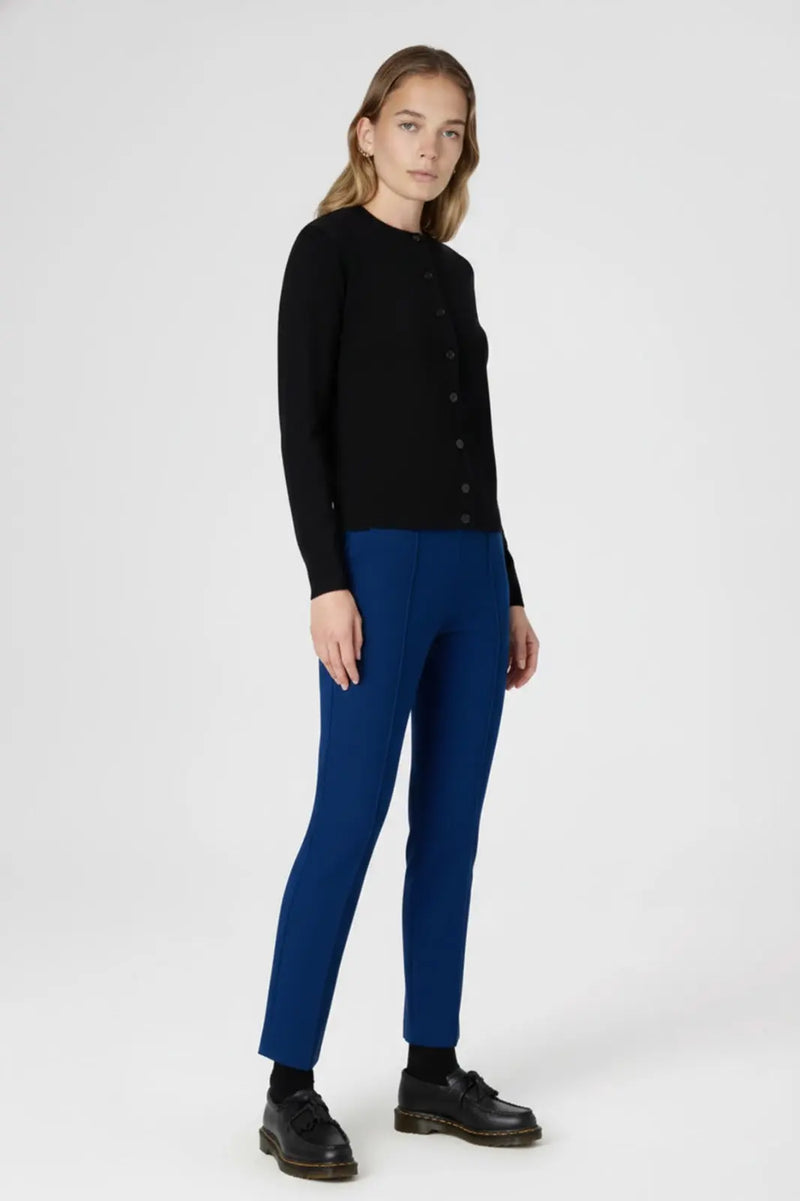 Lacivert Nervür Dikişli Cep Detaylı Kadın Pantolon  Mısırlı 1951