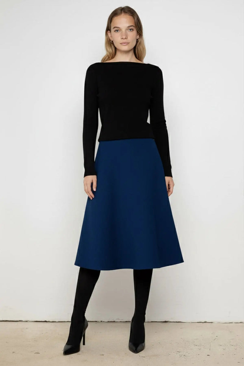 Siyah Bisiklet Yaka Basic Kadın Kazak  Mısırlı 1951