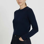 Lacivert Bisiklet Yaka Basic Kadın Kazak - Mısırlı 1951