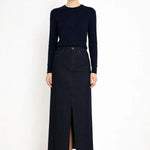 Lacivert Bisiklet Yaka Basic Kadın Kazak - Mısırlı 1951