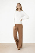 Camel Yüksek Bel Bol Paça Kadın Pantolon
