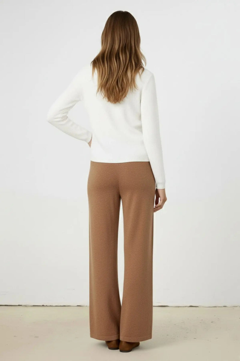 Camel Yüksek Bel Bol Paça Kadın Pantolon  Mısırlı 1951