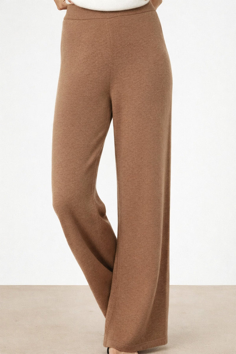 Camel Yüksek Bel Bol Paça Kadın Pantolon