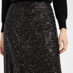 Siyah Payetli Midi Etek  Mısırlı 1951