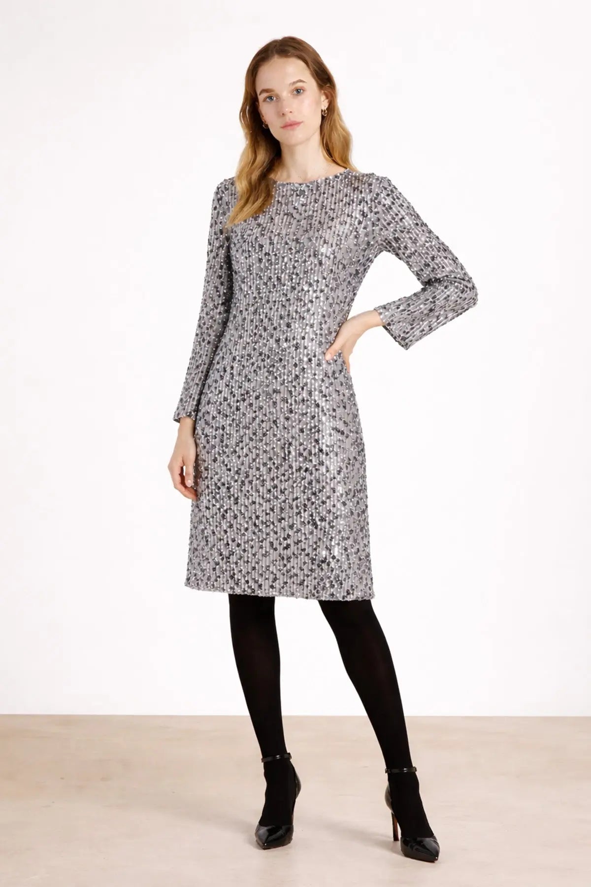 Leopar Desen Payetli Elbise  Mısırlı 1951