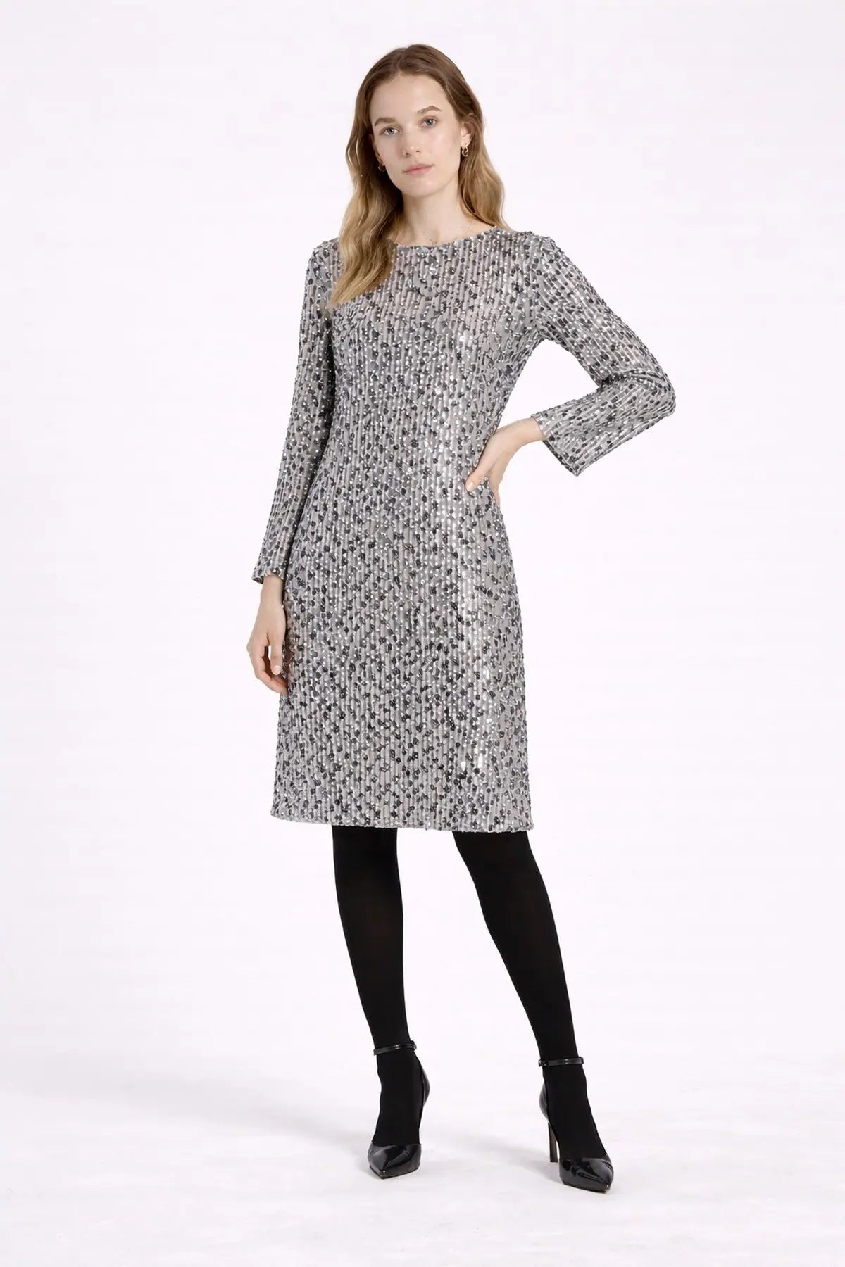 Leopar Desen Payetli Elbise  Mısırlı 1951