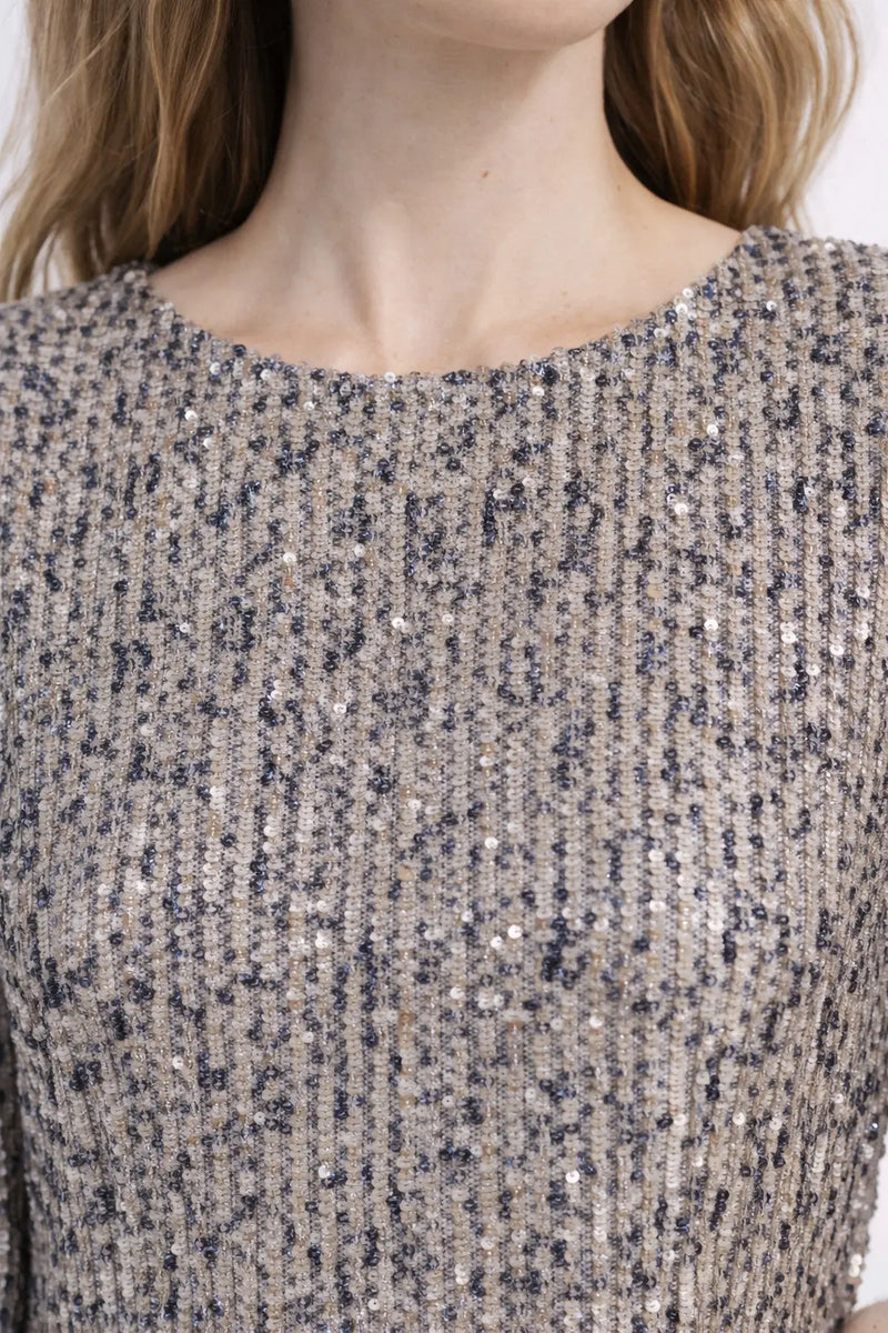 Leopar Desen Payetli Elbise  Mısırlı 1951