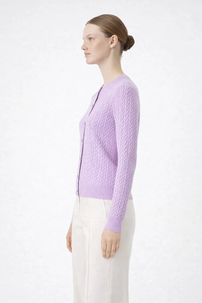 Lila Saç Örgülü Kadın Hırka  Mısırlı 1951