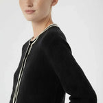 Siyah Beyaz Şerit Detaylı Kadın Ceket  Mısırlı 1951