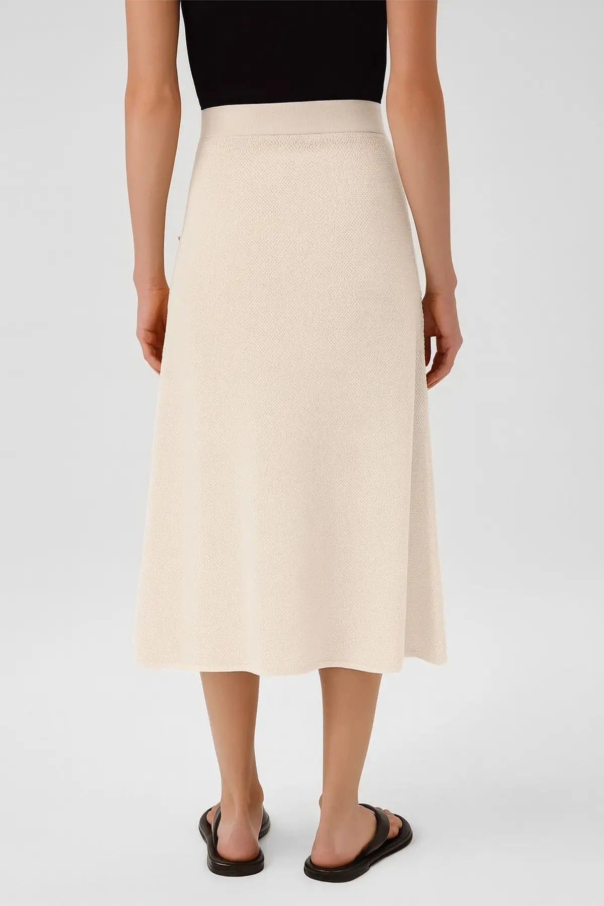 Ekru Fileli Midi Boy Etek  Mısırlı 1951